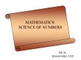 MATHEMATICS: SCIENCE OF NUMBERS PowerPoint PPT Presentation