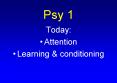 Psy 1 PowerPoint PPT Presentation