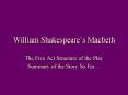 William Shakespeares Macbeth PowerPoint PPT Presentation