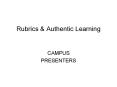 Rubrics PowerPoint PPT Presentation