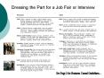 Dressing the Part for a Job Fair or Interview PowerPoint PPT Presentation