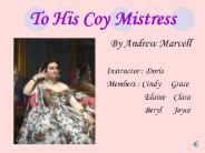 To His Coy Mistress