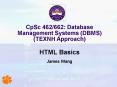 CpSc 462662: Database Management Systems DBMS TEXNH Approach PowerPoint PPT Presentation