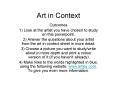 Art in Context PowerPoint PPT Presentation