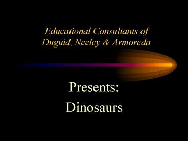Educational Consultants of Duguid, Neeley