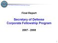 Final Report of the 199596 SECDEF Fellows Program PowerPoint PPT Presentation