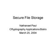 Secure File Storage