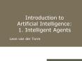 Introduction to Artificial Intelligence: 1. Intelligent Agents PowerPoint PPT Presentation