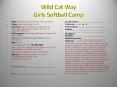 Wild Cat Way Girls Softball Camp PowerPoint PPT Presentation