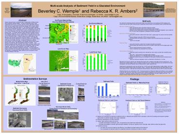 Multiscale Analysis of Sediment Yield in a Glaciated Environment