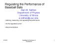 Regulating the Performance of Baseball Bats PowerPoint PPT Presentation