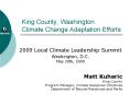 King County, Washington Climate Change Adaptation Efforts PowerPoint PPT Presentation