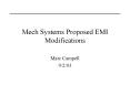 Mech Systems Proposed EMI Modifications PowerPoint PPT Presentation