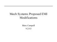 Mech Systems Proposed EMI Modifications