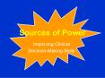 Sources of Power PowerPoint PPT Presentation
