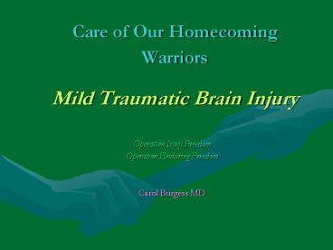 Care of Our Homecoming Warriors