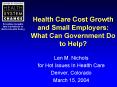 Health Care Cost Growth and Small Employers: What Can Government Do to Help PowerPoint PPT Presentation