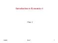 Introduction to Economics 1 PowerPoint PPT Presentation