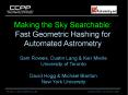 Making the Sky Searchable: Fast Geometric Hashing for Automated Astrometry PowerPoint PPT Presentation