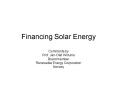 Financing Solar Energy PowerPoint PPT Presentation