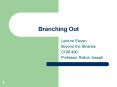 Branching Out PowerPoint PPT Presentation