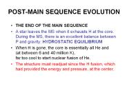 POST-MAIN SEQUENCE EVOLUTION