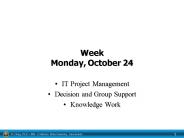 Week Monday, October 24