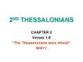 2ND THESSALONIANS PowerPoint PPT Presentation