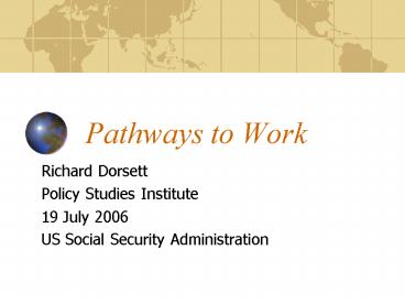 Pathways to Work