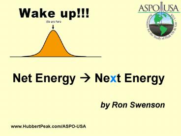 Net Energy Next Energy by Ron Swenson