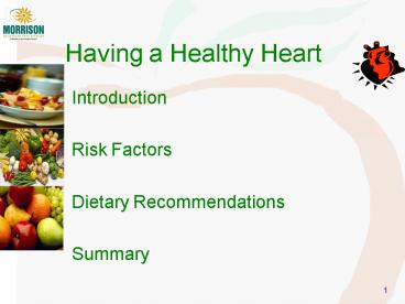 Having a Healthy Heart