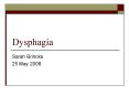 Dysphagia PowerPoint PPT Presentation