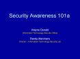 Security Awareness 101a PowerPoint PPT Presentation