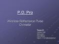 P.O. Pro Wireless Reflectance Pulse Oximeter PowerPoint PPT Presentation