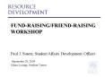 FUNDRAISINGFRIENDRAISING WORKSHOP PowerPoint PPT Presentation