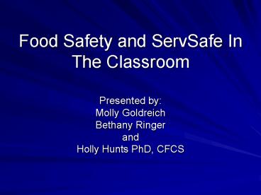 servsafe manager powerpoint