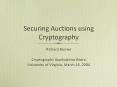 Securing Auctions using Cryptography PowerPoint PPT Presentation