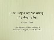 Securing Auctions using Cryptography