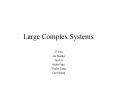 Large Complex Systems PowerPoint PPT Presentation