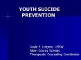 YOUTH SUICIDE PREVENTION PowerPoint PPT Presentation
