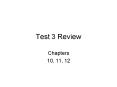 Test 3 Review PowerPoint PPT Presentation