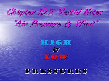 Chapter 19.2 Verbal Notes