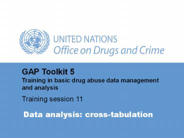 Data analysis: cross-tabulation