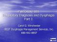 Pulmonary 101 Respiratory Diagnosis and Dysphagia Part 1 PowerPoint PPT Presentation