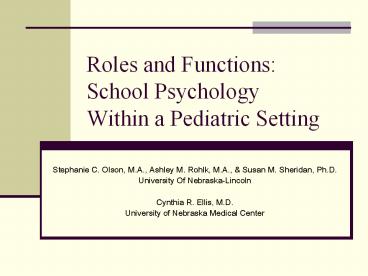 Roles%20and%20Functions:%20School%20Psychology%20Within%20a%20Pediatric%20Setting