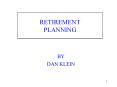 RETIREMENT PLANNING PowerPoint PPT Presentation