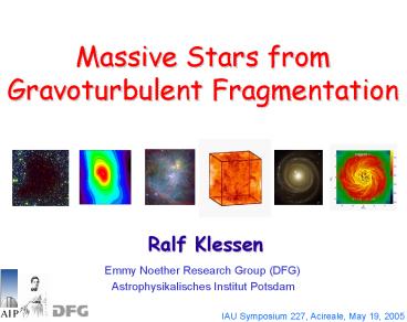 Massive Stars from Gravoturbulent Fragmentation