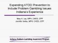 Expanding ATOD Prevention to Include Problem Gambling Issues: Indianas Experience PowerPoint PPT Presentation