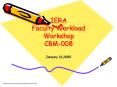 IERA Faculty Workload Workshop CBM008 PowerPoint PPT Presentation