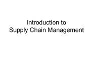 Introduction to Supply Chain Management